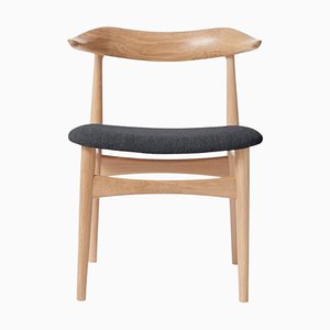 Cow Horn Chair Oak Anthracite Melange by Warm Nordic