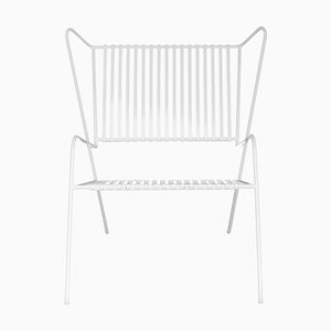 White Capri Easy Lounge Chair by Cools Collection