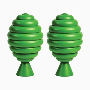 Large Beebee Jars in Green by Made by Choice, Set of 2