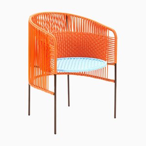 Chaise de Salle à Manger Caribe Orange Mint par Sebastian Herkner