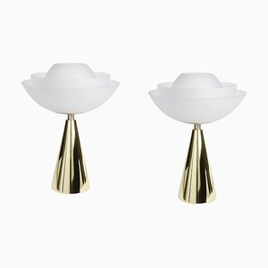 Lotus Tischlampen von Mason Editions, 2er Set