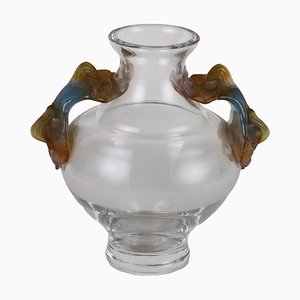 Daum Vase in Crystal and Glass Paste