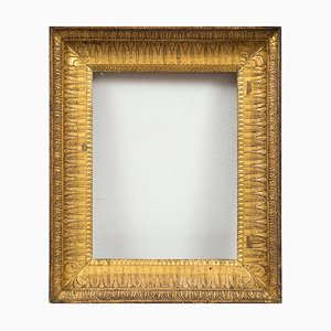 Neapolitan Empire Frame in Gilt and Carved Wood, Early 19th Century