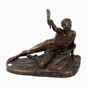 Antique Sculpture in Glossy Bronze by Moureau