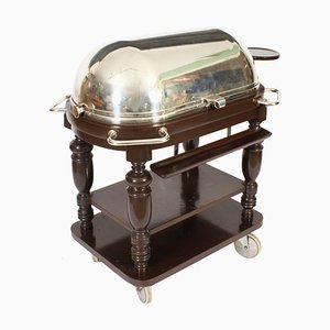 Vintage Silver-Plated Roast Beef Trolley, 1950s