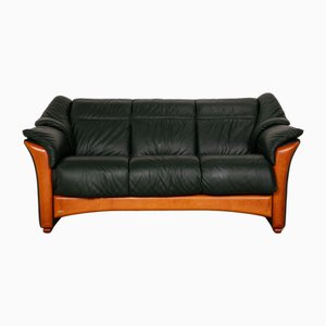 3-Sitzer Sofa aus dunkelgrünem Leder von Stressless