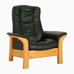 Windsor Lounge Chair in Dark Green Leather from Stressless