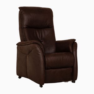 TL 1417 Armchair in Dark Brown Fabric with Electric Function from Hukla