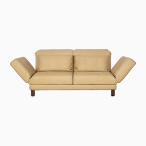 Loveseat Moule de cuero crema de Brühl