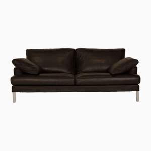 Clarus 2-Seater Sofa in Dark Brown Leather from FSM