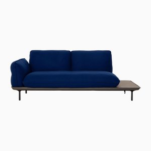 Modell 515 Addit 2-Sitzer Sofa aus blauem Stoff und Leder von Rolf Benz