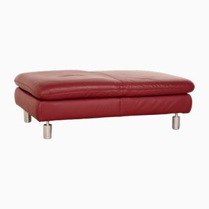 Rivoli Ottoman in Red Leather from Koinor