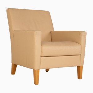 Henry Armchair in Beige Leather by Walter Knoll