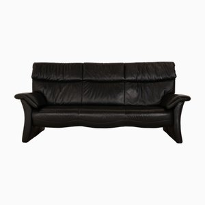 Corsica 3-Sitzer Sofa aus schwarzem Leder von Koinor
