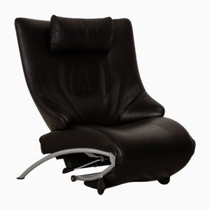 Solo 699 Lounge Chair in Black Leather from WK Wohnen