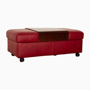 Arion Ottoman in Red Leather from Stressless