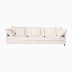 4-Seater Sofa in White Fabric from Living Divani