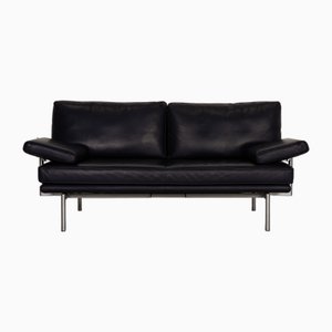 Living Platform 2-Seater Sofa in Dark Blue Leather by Walter Knoll