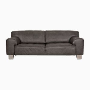 Alessiio 3-Seater Sofa in Dark Gray Leather by Willi Schillig