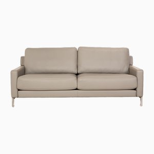 Cara 3-Sitzer Sofa aus grauem Leder von Rolf Benz