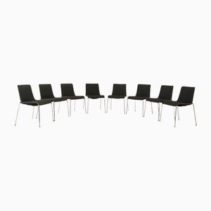 Liz Chairs in Dark Gray Fabric by Walter Knoll, Set of 8