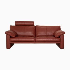 Erpo Cl 300 Leather Three-Seater Sofa in Rust Brown Red