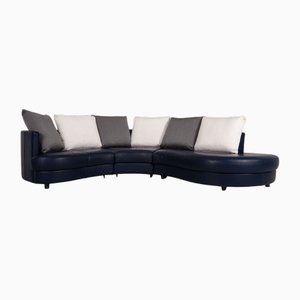 Model 4500 Corner Sofa in Dark Blue Leather from Rolf Benz