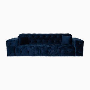 Venus 4-Seater Sofa in Blue Velvet from IconX Studios