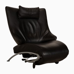 Solo 699 Leather Armchair in Black from WK Wohnen