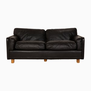 Socrates 2-Seater Sofa in Black Leather from Poltrona Frau