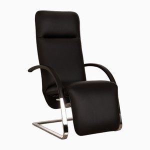 Fino Lounge Chair in Black Leather from Franz Fertig