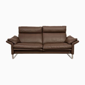 Lucca Leather Three-Seater Brown Sofa from Erpo