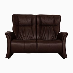 Soft Leather Two Seater Brown Sofa from Himolla