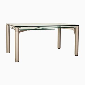 801e Glass Dining Table in Silver from Ronald Schmitt