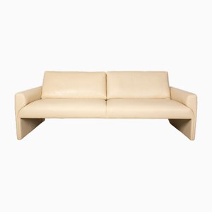 3-Seater Sofa in Cream Leather from FSM