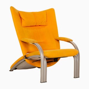 Spot 698 Lounge Chair in Yellow Fabric from WK Wohnen