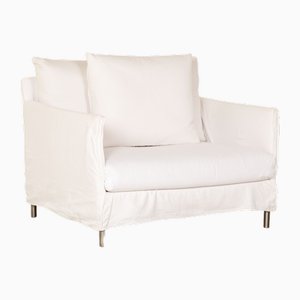 Living Divani Chemise Fabric Armchair in White