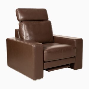 Fauteuil Ego en Cuir Marron de Rolf Benz