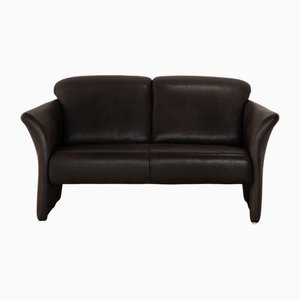2-Sitzer Sofa aus anthrazitfarbenem Leder von Koinor