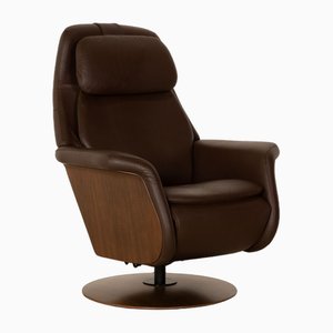 Sam Power Lounge Chair in Dark Brown Leather with Electric Function from Stressless