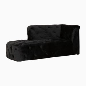 Chaise Longue en Velours Noir de IconX Studios