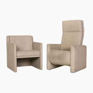 Ego Armchairs in Grey Fabric from Rolf Benz, Set of 2