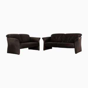 2-Seater Sofas in Anthracite Leather from Koinor, Set of 2