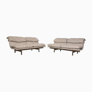 Wave Set 2-Seater Sofas in Gray Fabric from Saporiti Italia, Set of 2