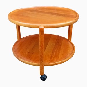 Danish Teak Bar Cart with Removable Tray, 1960s