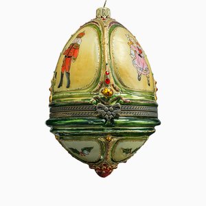 Ornamento decorativo vintage a forma di uovo, anni '70