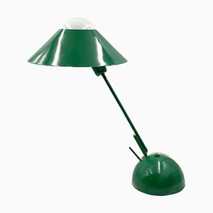 Lámpara de mesa era espacial verde, Italia, años 70
