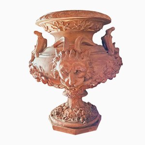 Antique Large Vase with Terracotta, 1890s