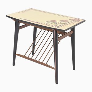 Tavolino in legno dipinto a mano, anni '50