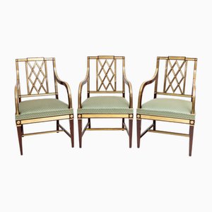 Neoclassical Armchairs, Late 18th Century, Set of 3